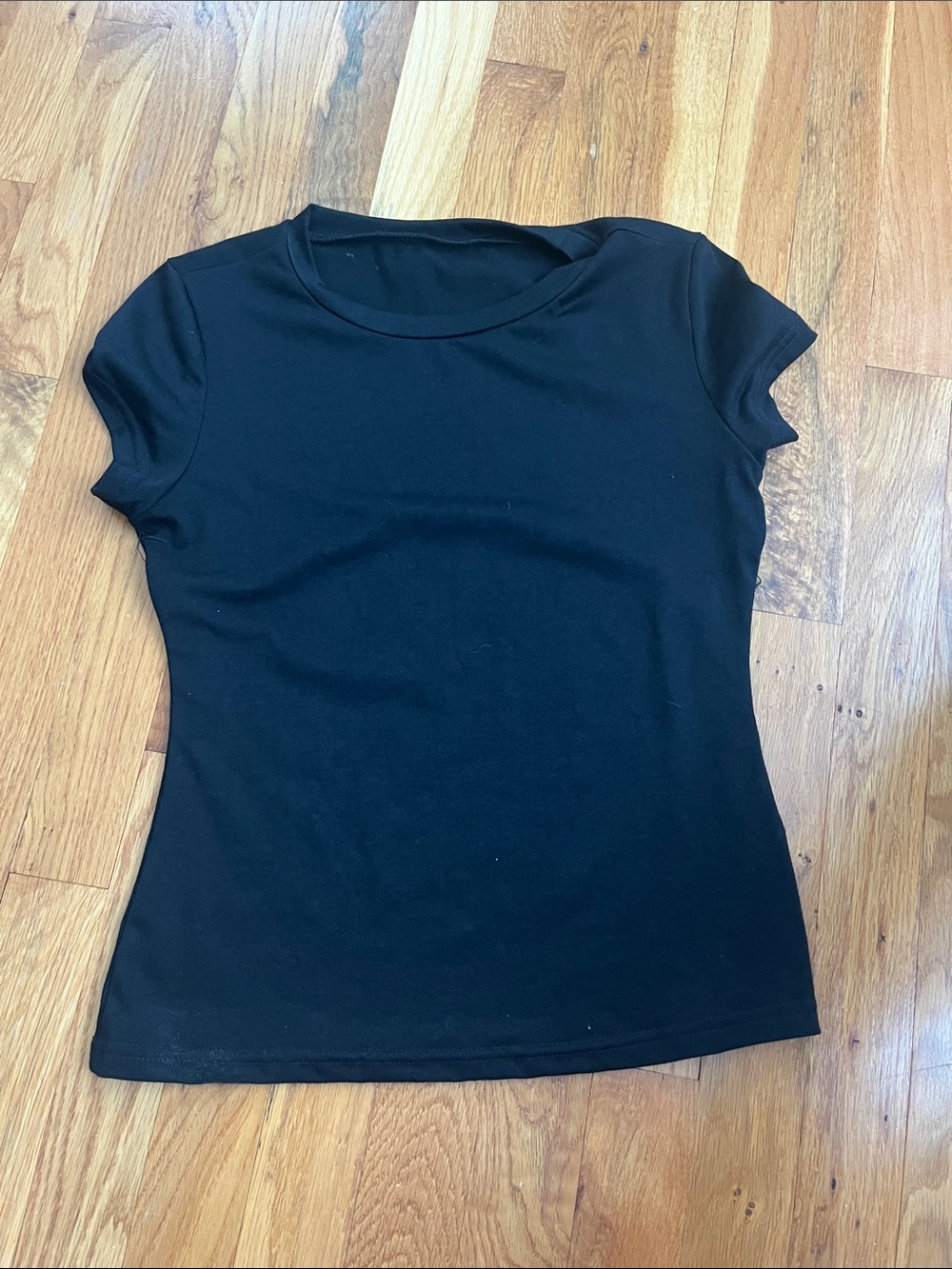 Classic Black Crewneck Women's Tee